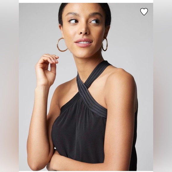 WHBM Cross-Front Matte Jersey Halter - Picture 2 of 8